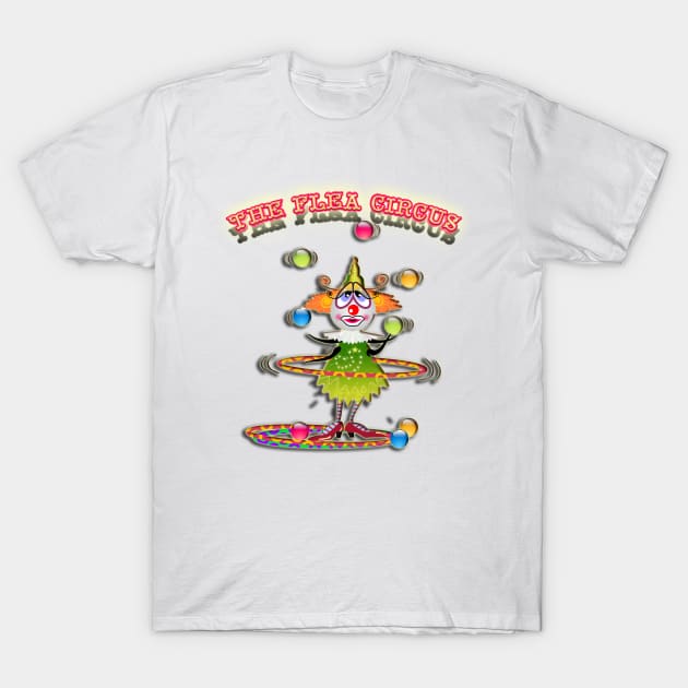 The Fleas Circus - THE CLOWN WITH NO STAGE T-Shirt by Kartoon